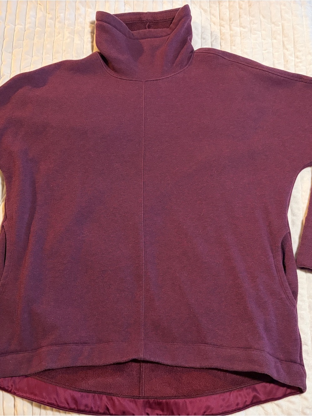 Women's Athleta Burgundy Turtleneck Pullover Sweatshirt